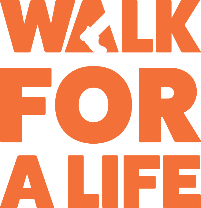 Walk for a life - logo orange transparent